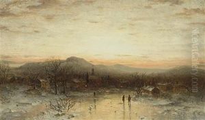 Winter Activities On A Pond