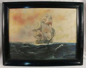 Ship In Full Sail by George Herbert McCord
