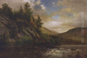 River In A Mountain Landscape by George Herbert McCord