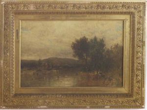 Landscape With A Fisherman On A Lake by George Herbert McCord