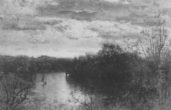 Dreamy Days (river Landscape With Sailboat) - view 1