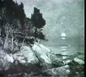 Rocky Landscape At Sunset by George Herbert McCord