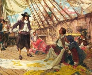 Samuel Pepys On Board Ship, May 13th 1660 by Arthur David Mccormick