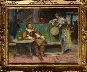 Refreshment- A 17th Century Tavern Interior by Arthur David Mccormick
