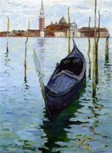 A Gondola In Venice by M. Evelyn McCormick