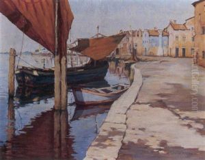 Boats At Dock by M. Evelyn McCormick