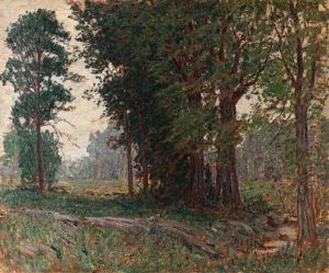 Summer Landscape (trees In Foreground) by Samuel Harkness Mccrea