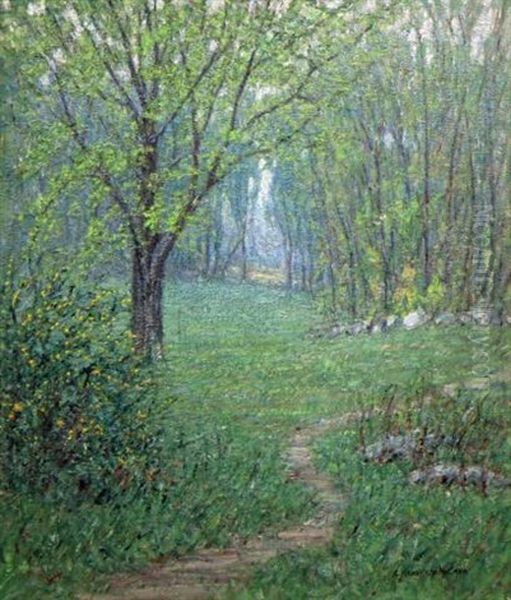 Spring Landscape With Footpath - view 1