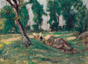 In The Garden by Samuel Harkness Mccrea