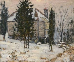 New England Barn In The Snow by Samuel Harkness Mccrea