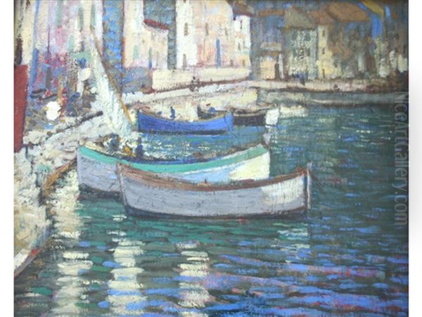 Boats Moored In A Harbour - view 1