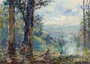 The Campfire, Mount Macedon by Frederick McCubbin