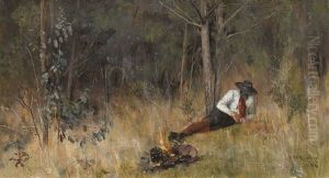 Whisperings In Wattle Boughs by Frederick McCubbin