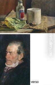 Still Life (+ Portrait Of A Gentleman, Verso) by Frederick McCubbin