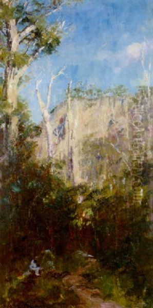 A Seated Figure In A Macedon Landscape - view 1