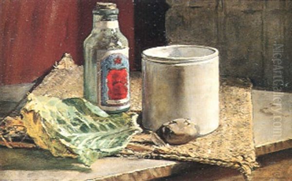 Still Life, Potato And Cabbage Leaf - view 1