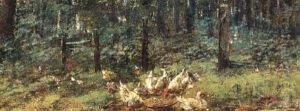 Fowls At Mount Macedon by Frederick McCubbin
