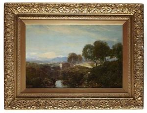 Watermill In A Panoramic Highland Landscape