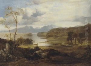 View Of Loch Fad, Isle Of Bute, With Arran In The Distance