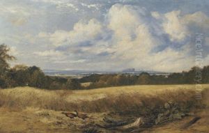A Mid-lothian Landscape With Edinburgh In The Distance by Horatio McCulloch