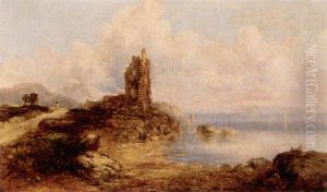 Figures Before A Ruin In A Coastal Landscape Figures Before A Ruin In A Coastal Landscape