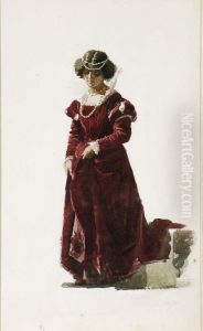 Dama Con Perle by Sante Bertelli