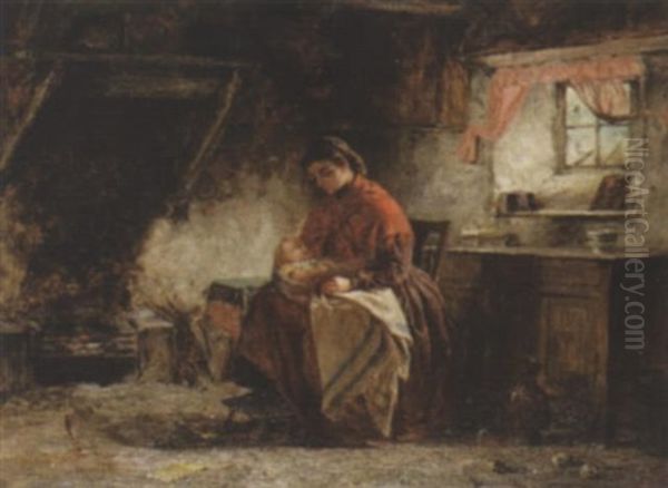 Woman And Child In Interior - view 1