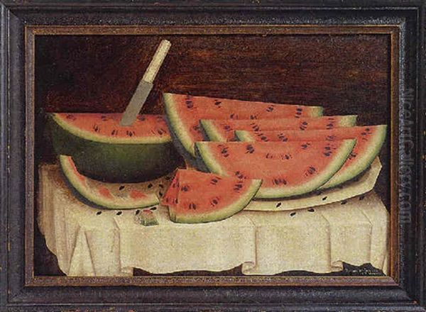 Watermelon Wedges On A White Cloth - view 1