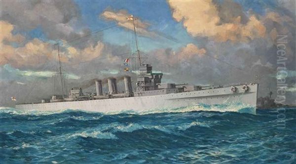 The Heavy Cruiser H.m.s. Cumberland - view 1