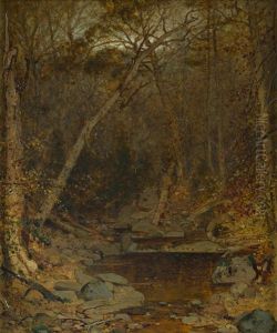 Untitled (stream In The Woods) by Jervis McEntee