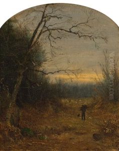 Walking At Sunset by Jervis McEntee
