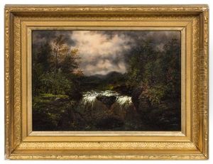 Landscape With Waterfall, 1884 by Jervis McEntee