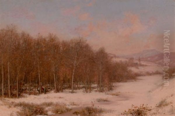 A Winter Camp (sugaring Off, Vermont) - view 1