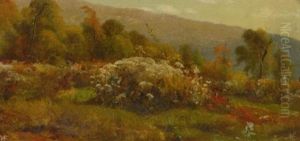 Fall Flowers On A Hillside by Jervis McEntee