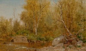 Sandy Stream, Maine Woods by Jervis McEntee