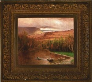 River Through The Hills In Autumn by Jervis McEntee