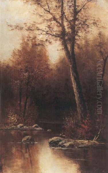 A Fall Landscape With A Stream - view 1