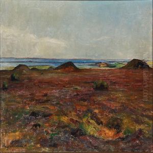Heather Landscape With A View To A Coast by Aage Bertelsen