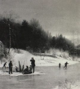 The Ice Skating Party by Jervis McEntee