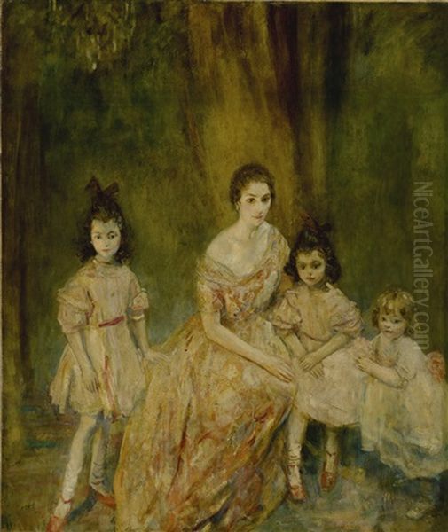 Portrait Of Madame Gandrillas And Her Children, Marie-rose, Carmen And Juana - view 1