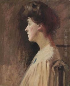 A Lady In Profile by Arthur Ambrose McEvoy
