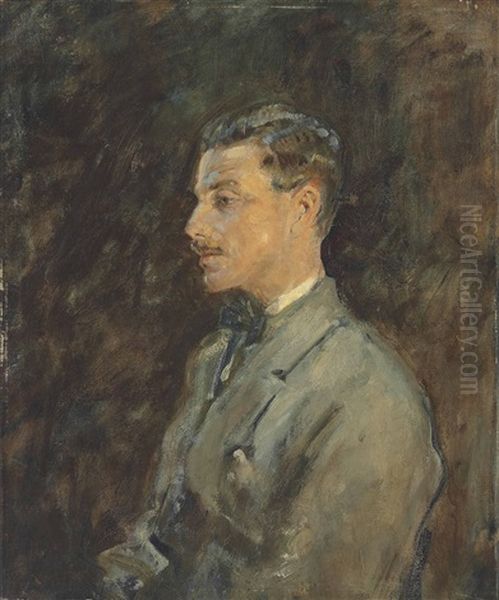 Portrait Of Charles Romer Williams, Profile, Half-length, In A Grey Coat - view 1