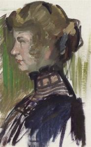 Portrait Of A Woman, In A Black Dress Portrait Of A Woman, In A Black Dress