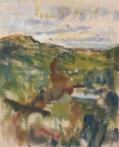 View From Abbotsleigh, Freshford, Somerset by Arthur Ambrose McEvoy
