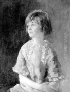 Portrait Of Denise Green As A Young Girl Seated Wearing A Pink Dress Portrait Of Denise Green As A Young Girl Seated Wearing A Pink Dress