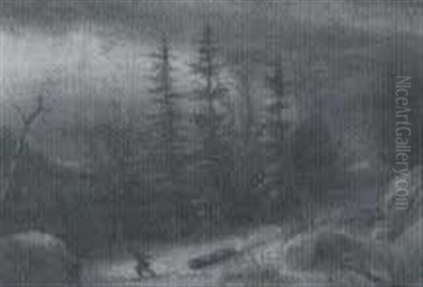Sleighing At Twilight - view 1