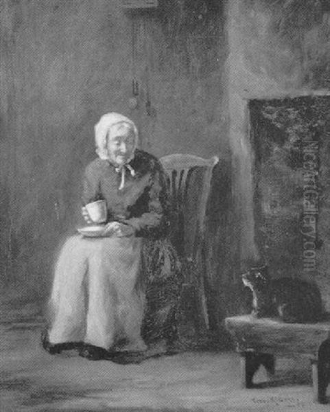 Alte Frau Mit Katze - view 1