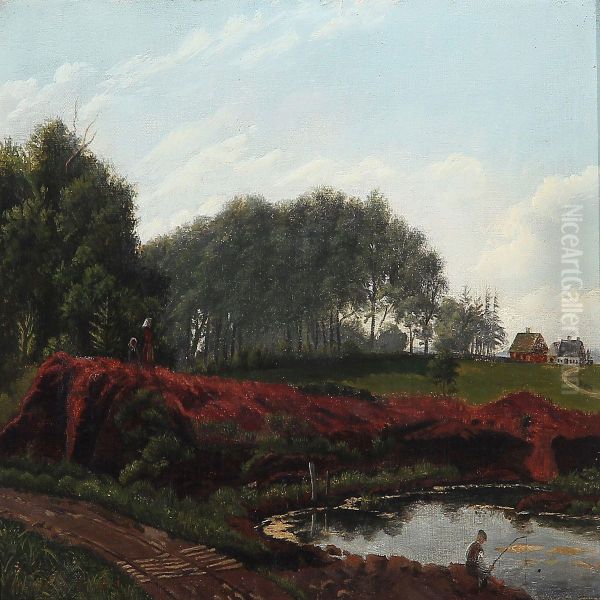 Landscape With A Boy Fishing - view 1