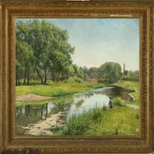 Aaen Ved Lillenaestved, Foraaret by Rudolf Bertelsen
