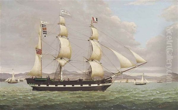 The Merchant Barque Renown Heading Down The Clyde Outward-bound For The West Indies - view 1